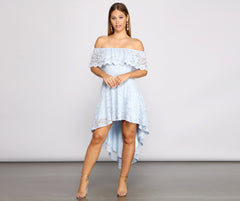 Loving Lace High Low Skater Dress Oshnow