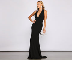 Luna Halter A-Line Formal Dress Oshnow