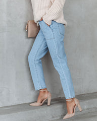 Maeven Drawstring Denim Pants - Light Wash