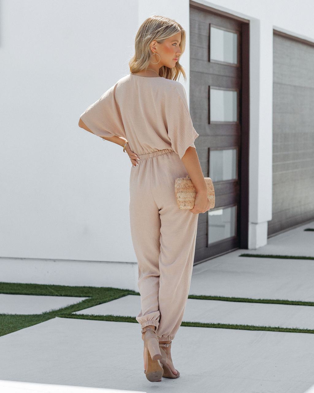 Matheo Jumpsuit - Taupe Oshnow