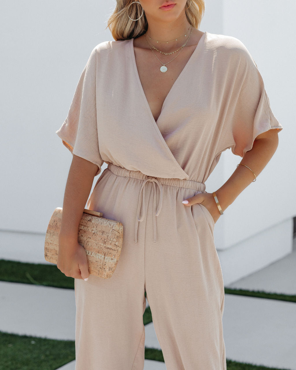 Matheo Jumpsuit - Taupe Oshnow