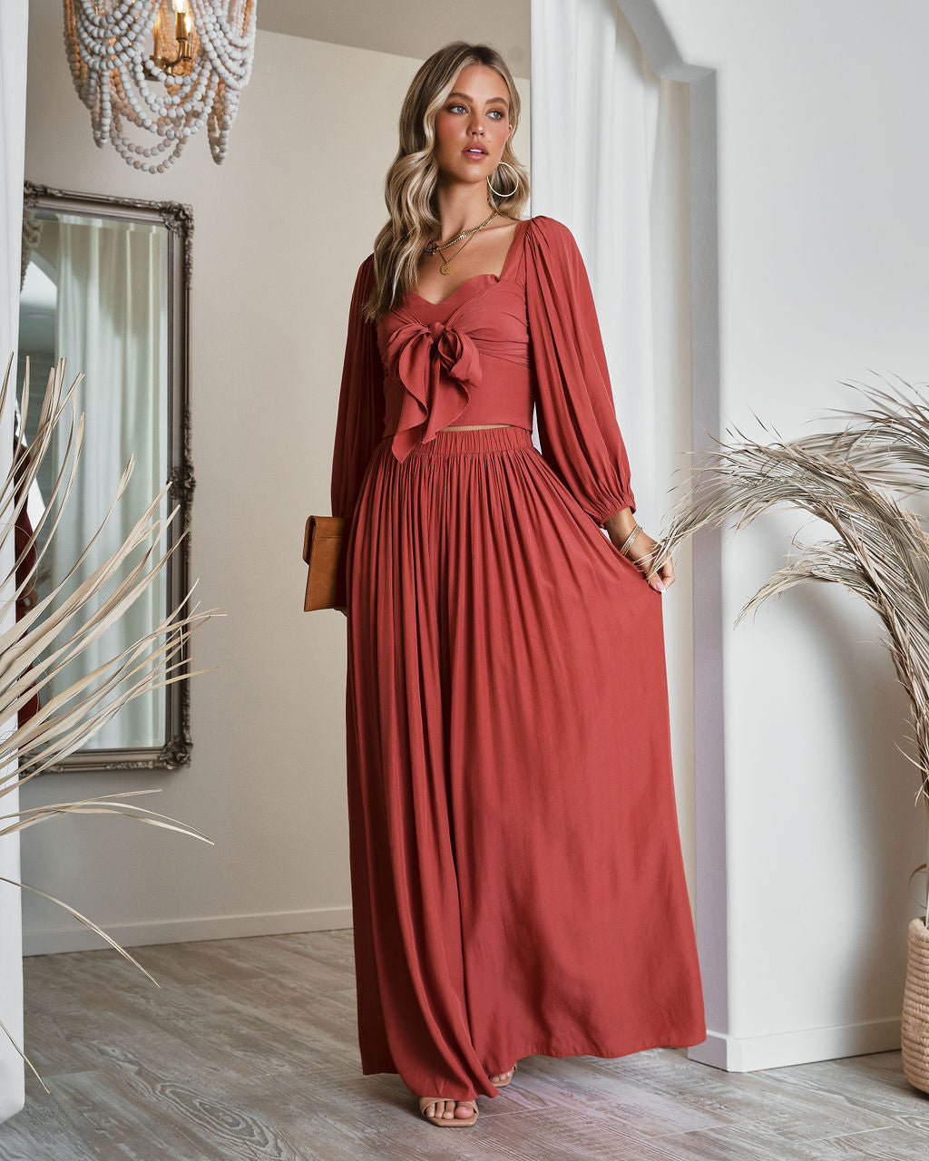 Meriah Wide Leg Pants - Clay Oshnow