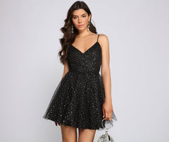 Mia Sequin Tulle Party Dress Oshnow