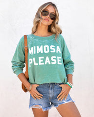 Mimosa Please Sweatshirt - Grün 