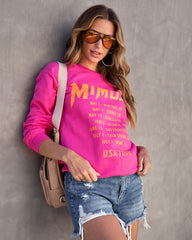 Mimosa Usa Tour Sweatshirt - Hot Pink