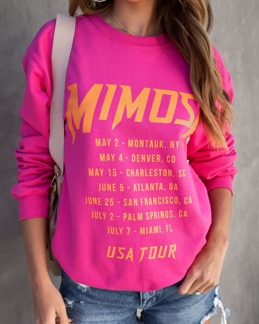 Sudadera Mimosa Usa Tour - Rosa intenso 