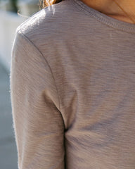 Miranda Long Sleeve Top - Light Grey Oshnow