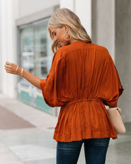 Mon Amour Kimono Top - Rust Oshnow