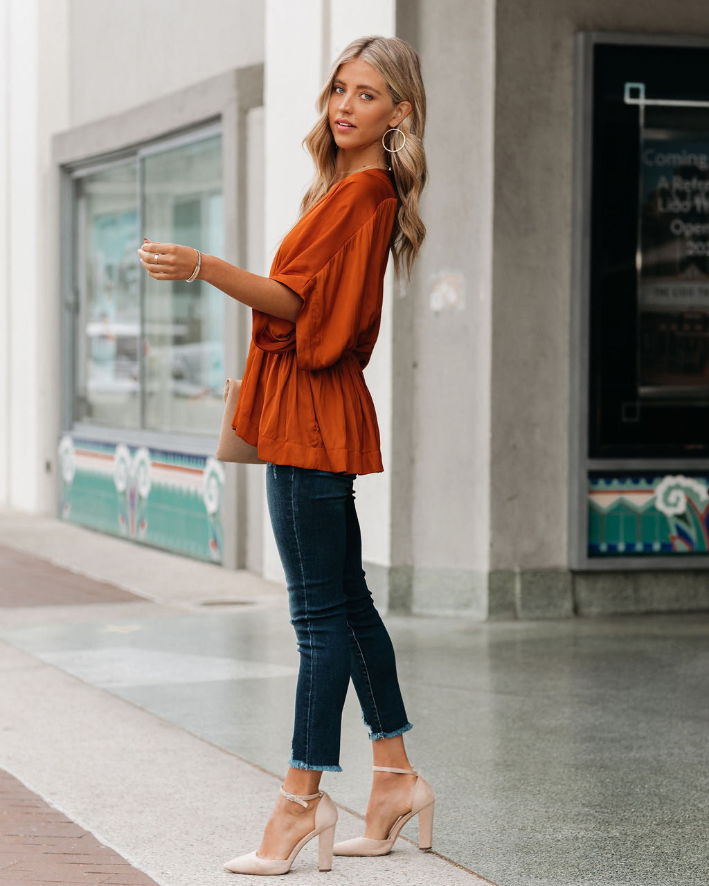 Mon Amour Kimono Top - Rust Oshnow