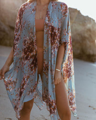 Monet Floral Kaftan - Blue Oshnow