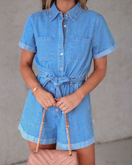 Brooklyn Denim Pocketed Romper