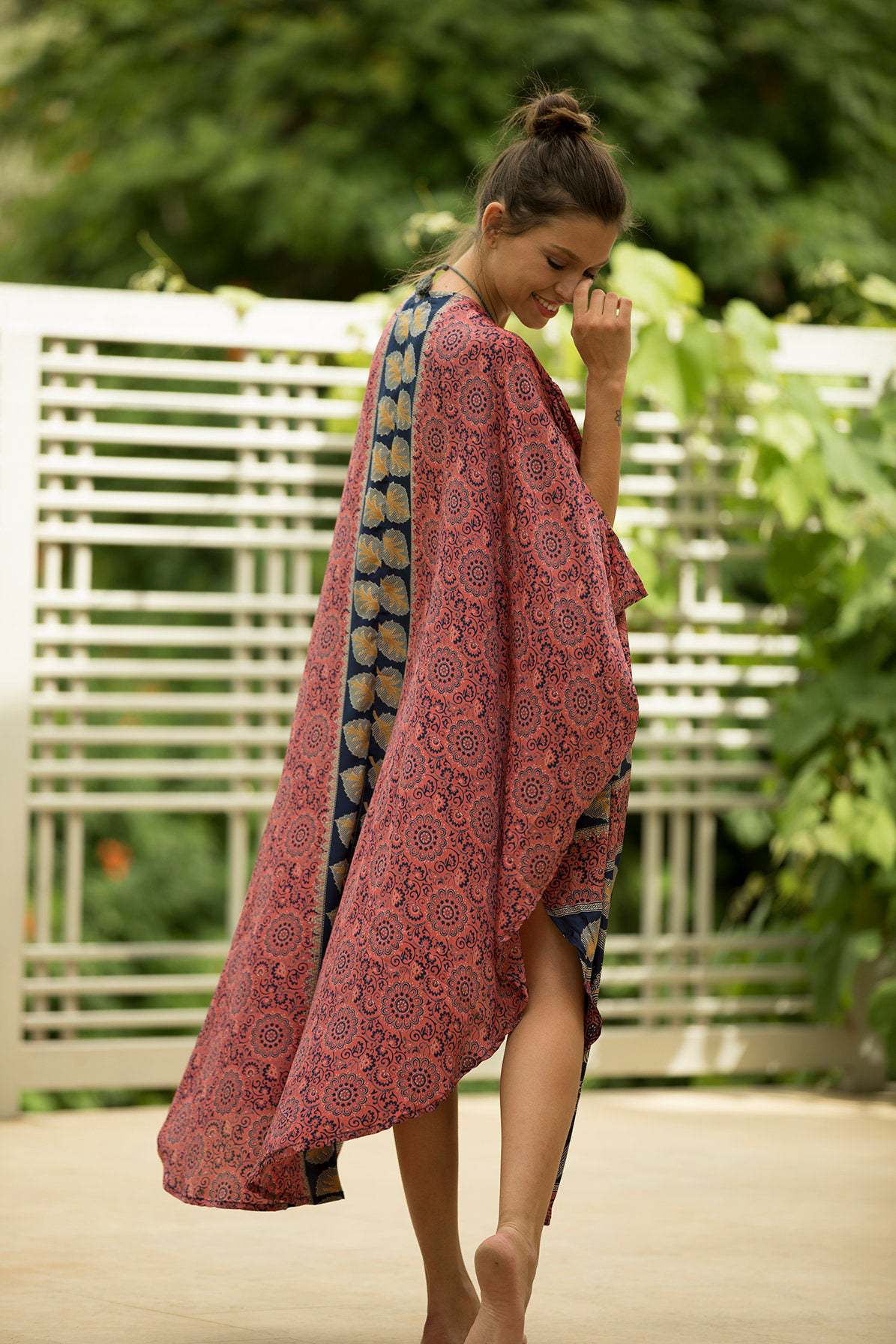 Nadra Printed Duster Kimono - Firenze Oshnow