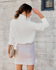 Never Too Glam Sequin Mini Skirt Oshnow