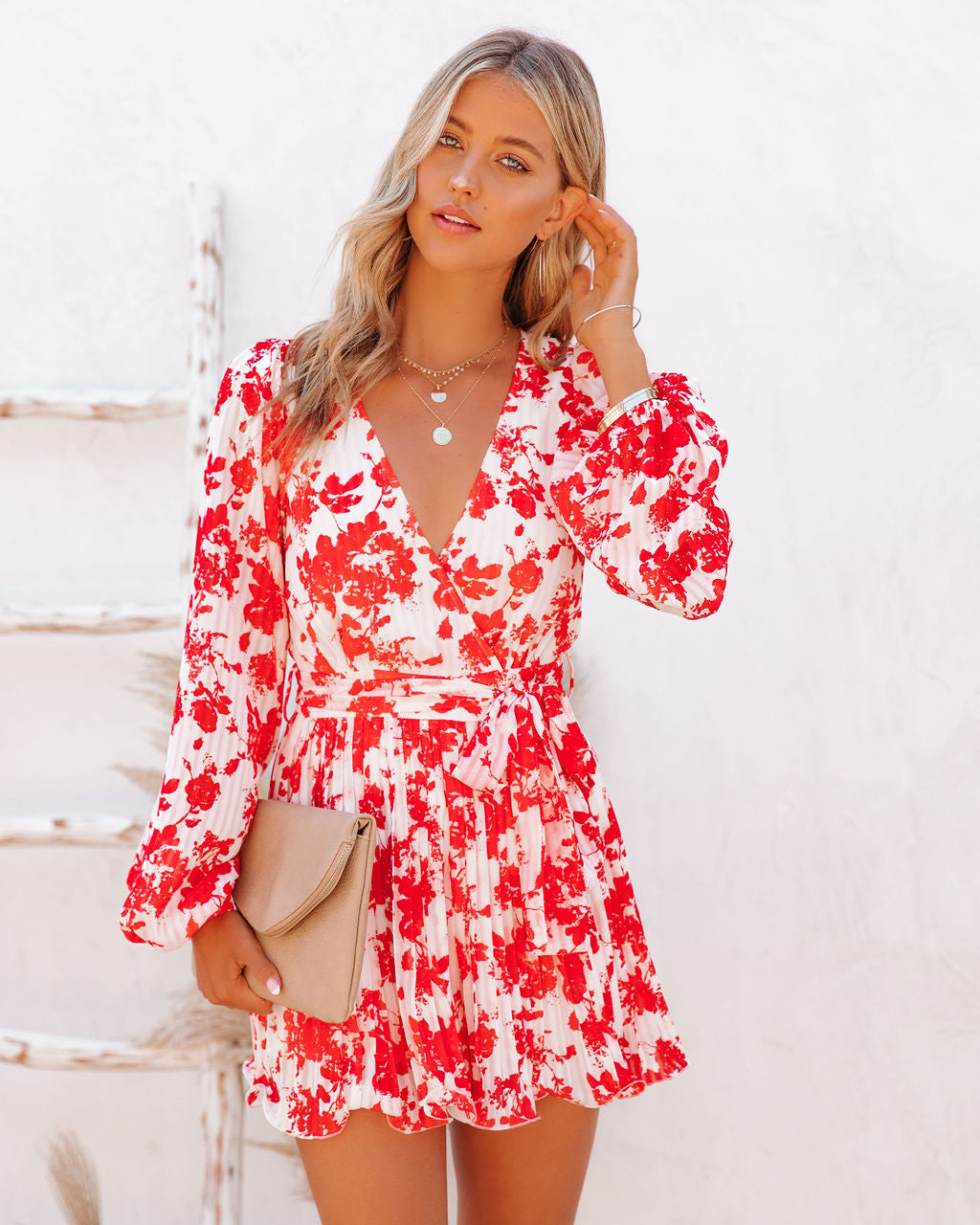 No Matter What Floral Pleated Romper Oshnow