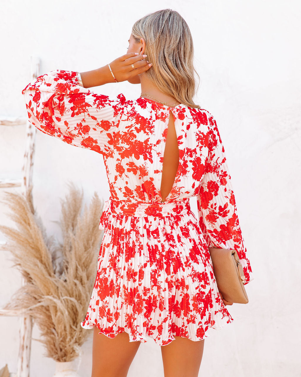 No Matter What Floral Pleated Romper Oshnow