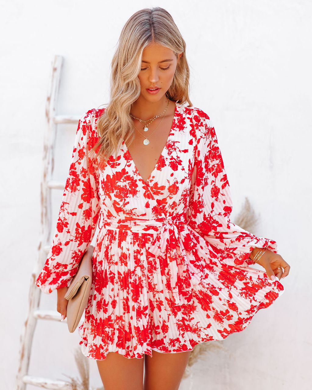 No Matter What Floral Pleated Romper Oshnow