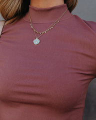 Norton Mock Neck Knit Top - Acorn Oshnow