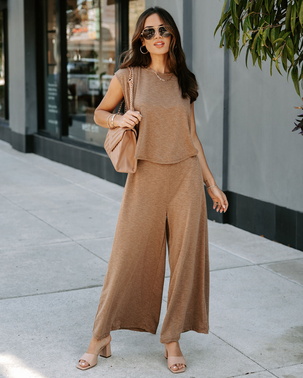 Not What It Seems Pocketed Jumpsuit - Mocha Oshnow