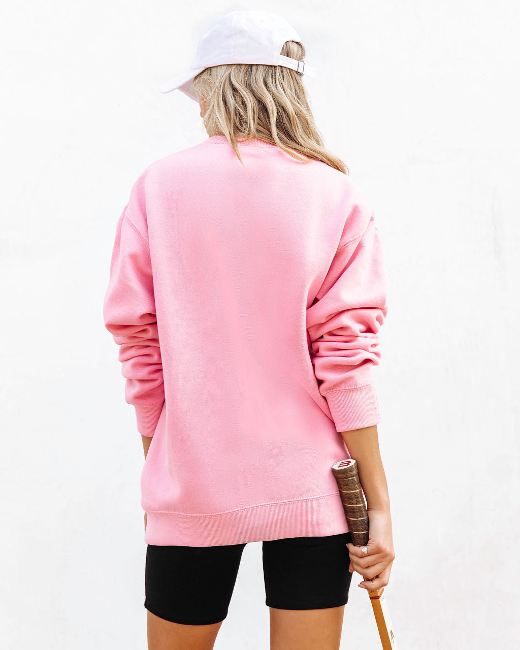 Not That Athletic Cotton Blend Sweatshirt - Pink