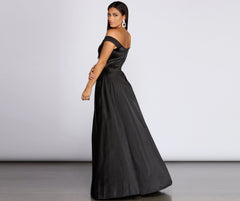 Ophelia Formal High Slit Satin Dress Oshnow