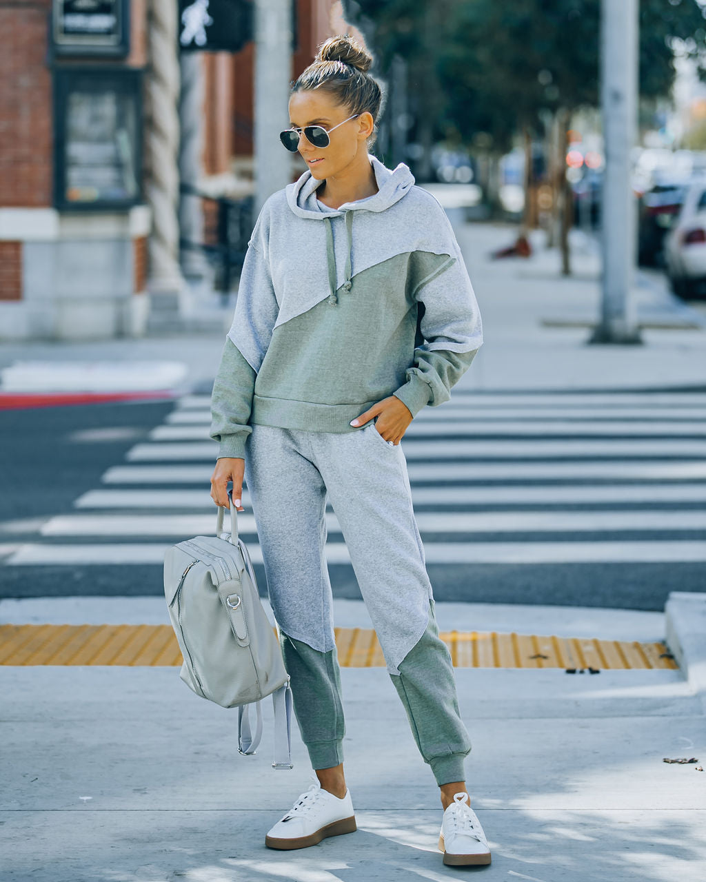 Owen Cotton Blend Colorblock Hoodie Oshnow