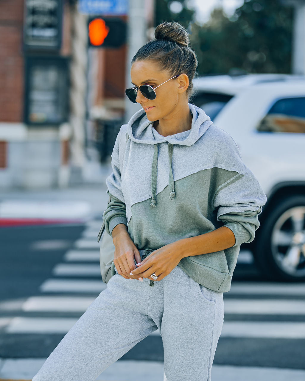 Owen Cotton Blend Colorblock Hoodie Oshnow