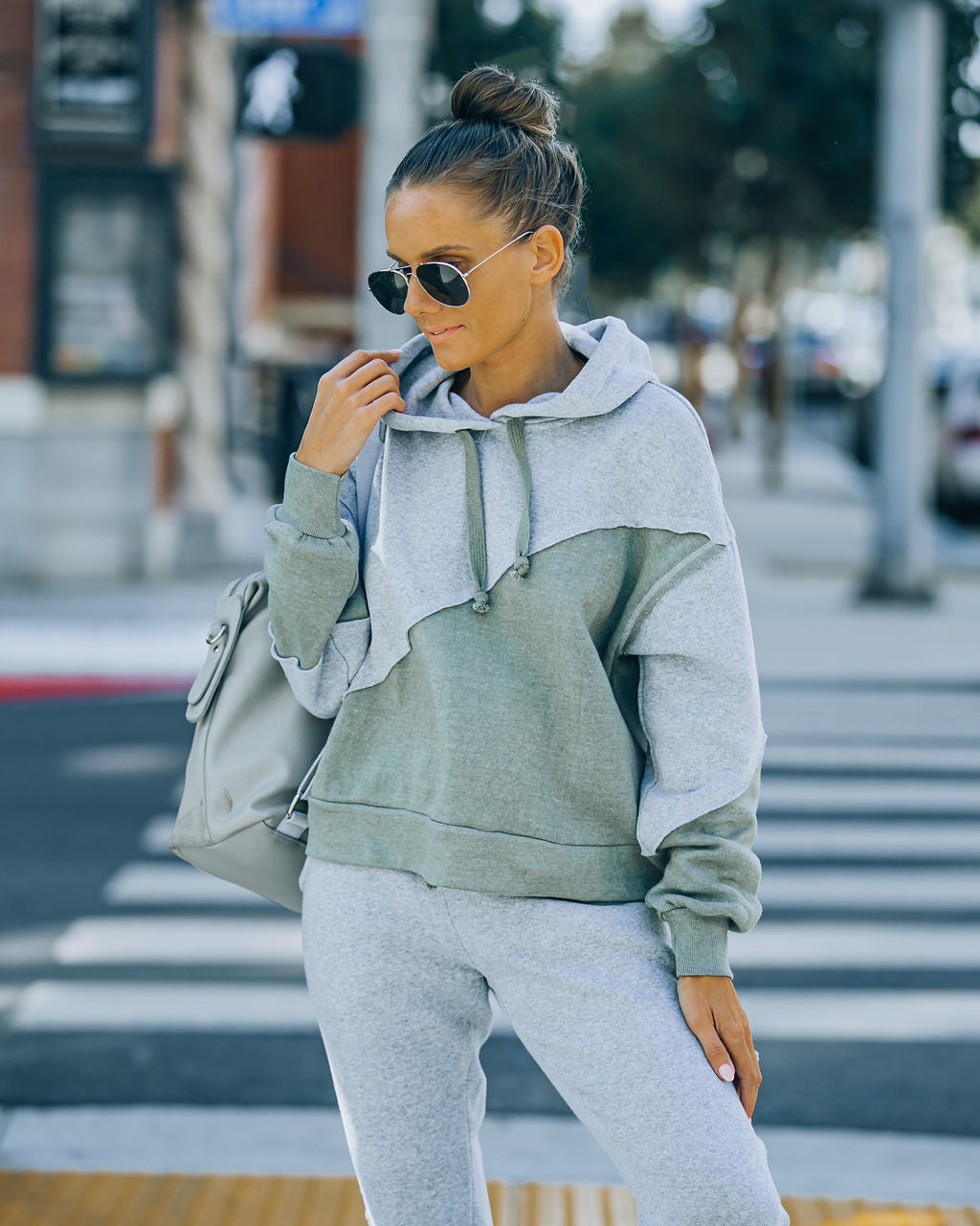 Owen Cotton Blend Colorblock Hoodie Oshnow