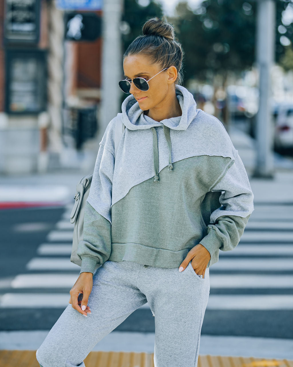 Owen Cotton Blend Colorblock Hoodie Oshnow
