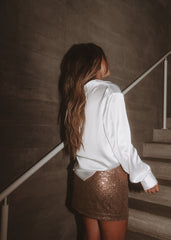 Paparazzi Sequin Mini Skirt - Bronze - SALE Oshnow