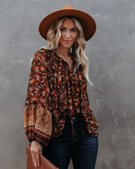 Pick Of The Patch Tassel Blouse Oshnow