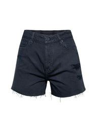 Pixie High Rise Distressed Denim Shorts Oshnow