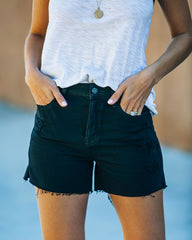 Pixie High Rise Distressed Denim Shorts Oshnow