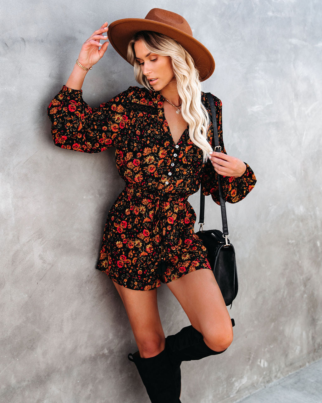 Plant Smiles, Harvest Love Button Down Romper Oshnow