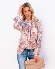 Plenty Of Love Floral Ruffle Sleeve Blouse Oshnow