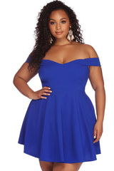 Plus Charming Sweetheart Skater Dress Oshnow