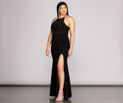 Plus Kacey Formal Heat Stone Dress Oshnow