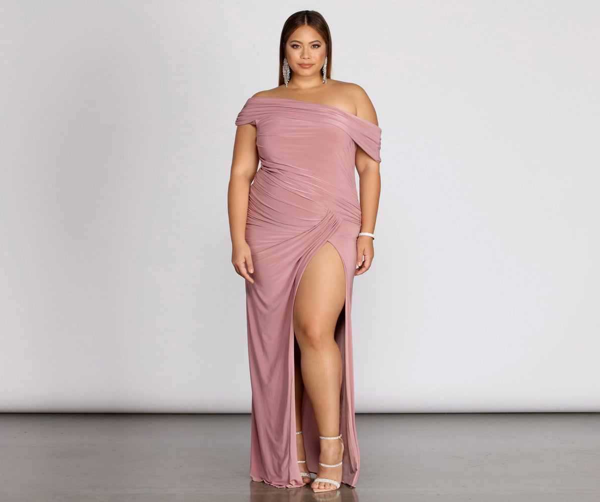 Plus Kaleigh Off Shoulder Dress Oshnow