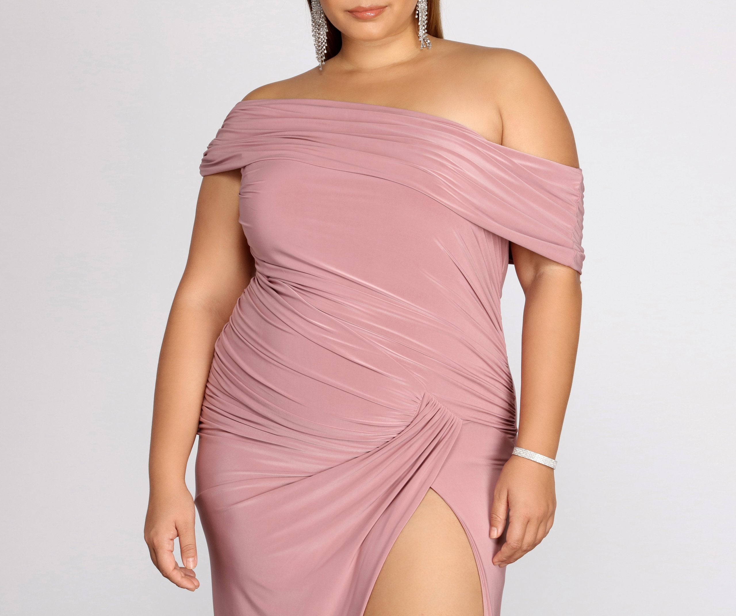 Plus Kaleigh Off Shoulder Dress Oshnow