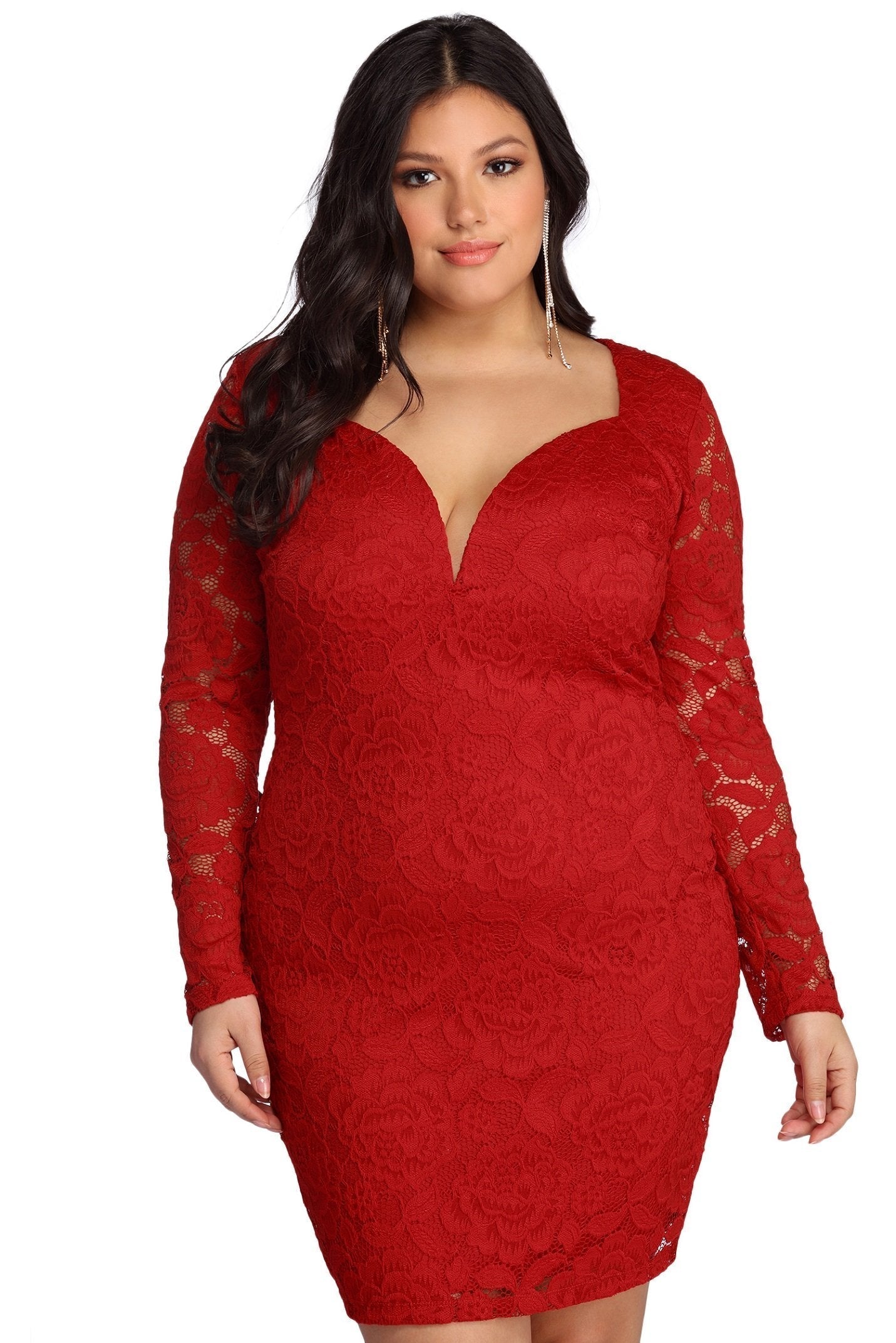 Plus Laced With Curves Dress Oshnow