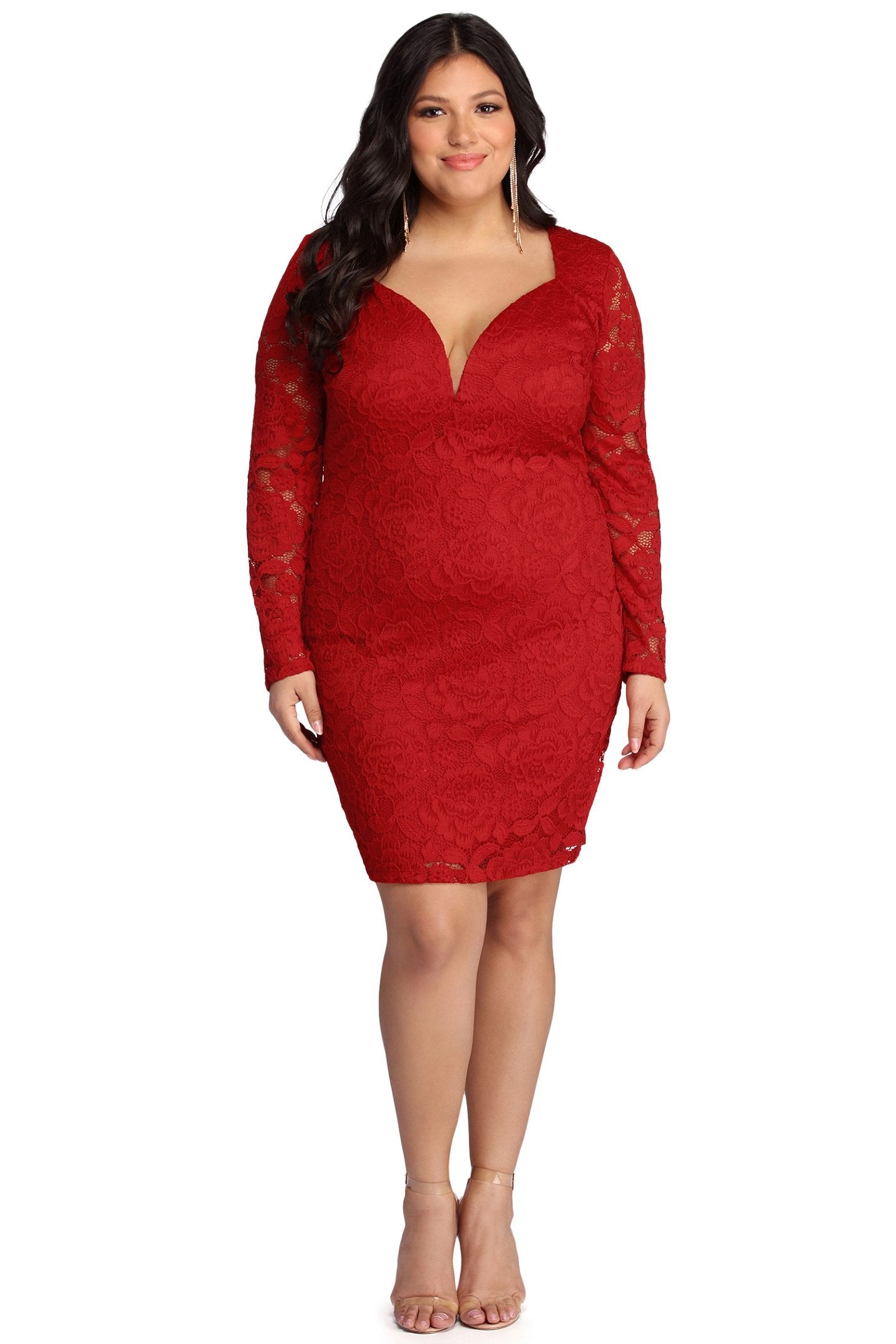 Plus Laced With Curves Dress Oshnow