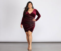 Plus Samantha Wrap Heat Stone Dress Oshnow