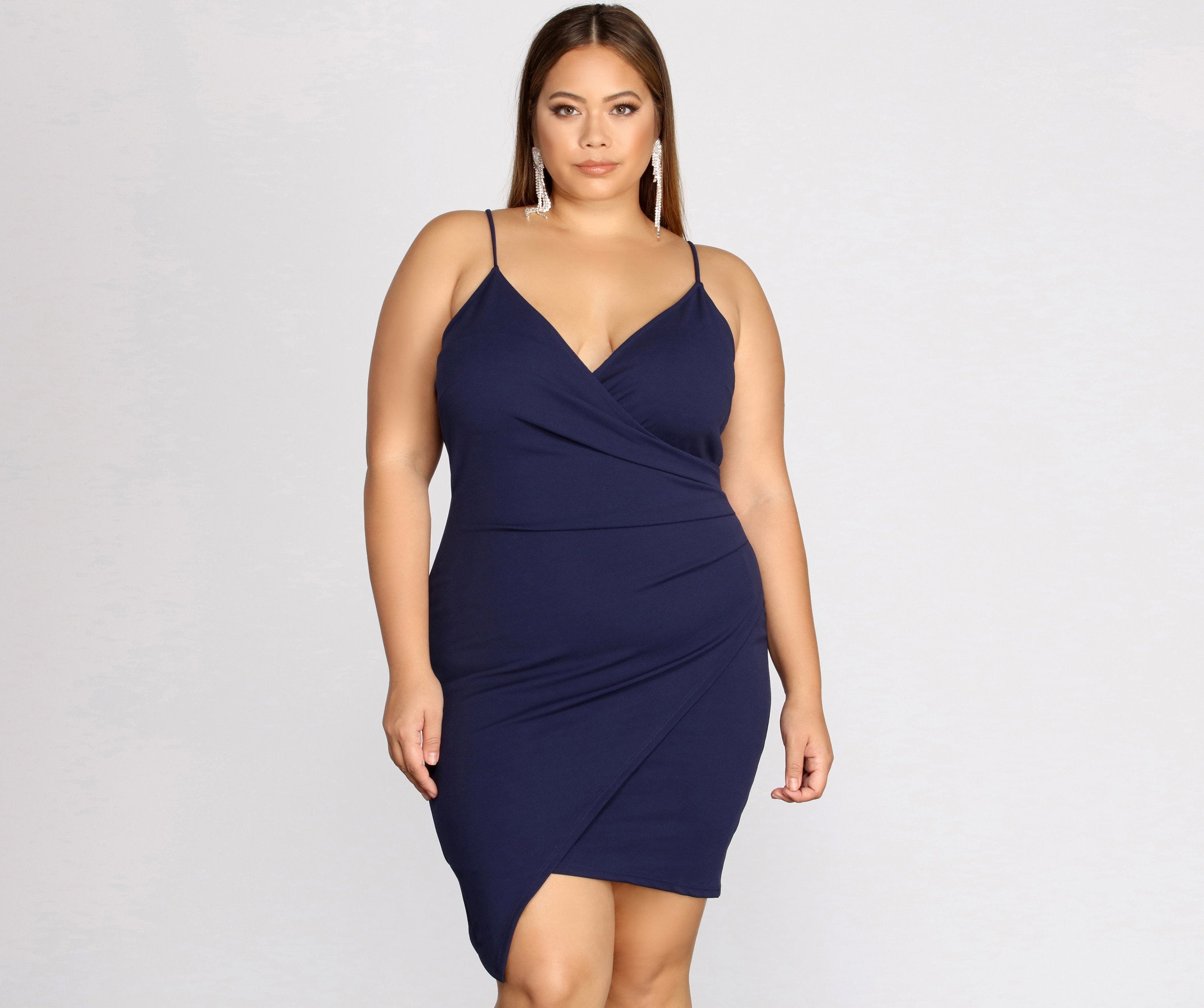 Plus Strappy & Stunning Mini Dress Oshnow