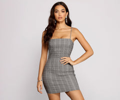 Pretty In Plaid Woven Mini Dress Oshnow