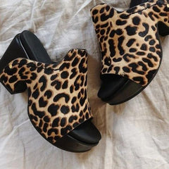 Print Heeled Sandals Oshnow