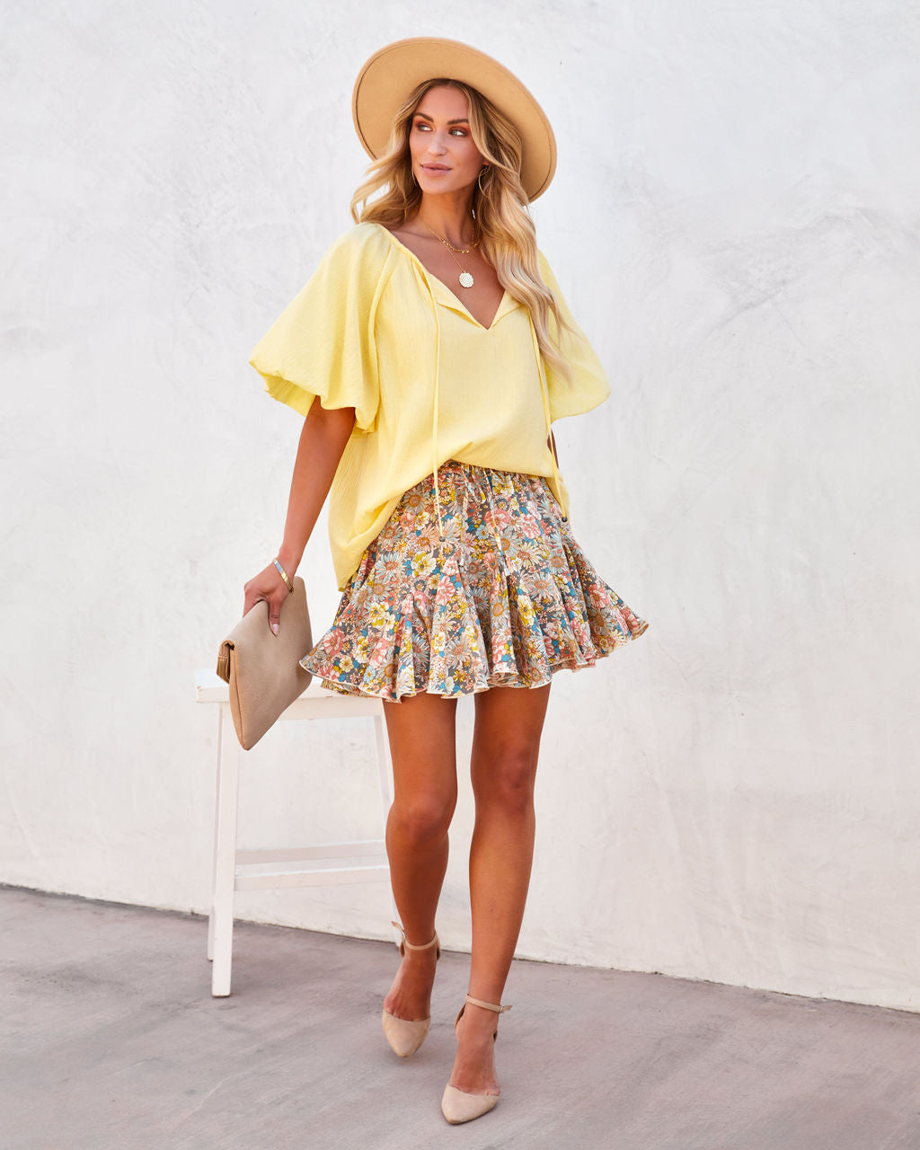 Yellow Ridding Top Rafa Cotton Puff Sleeve Top - Yellow – Oshnow
