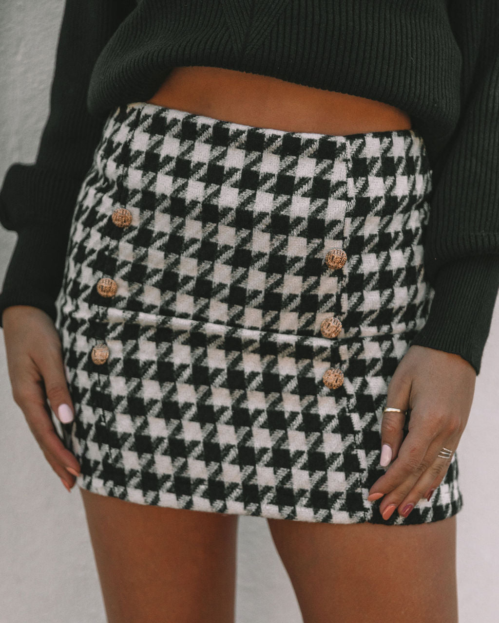 Rafaella Houndstooth Mini Skirt Oshnow
