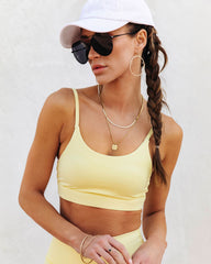 Rain Or Shine Sports Bra - Lemon  - SALE Oshnow