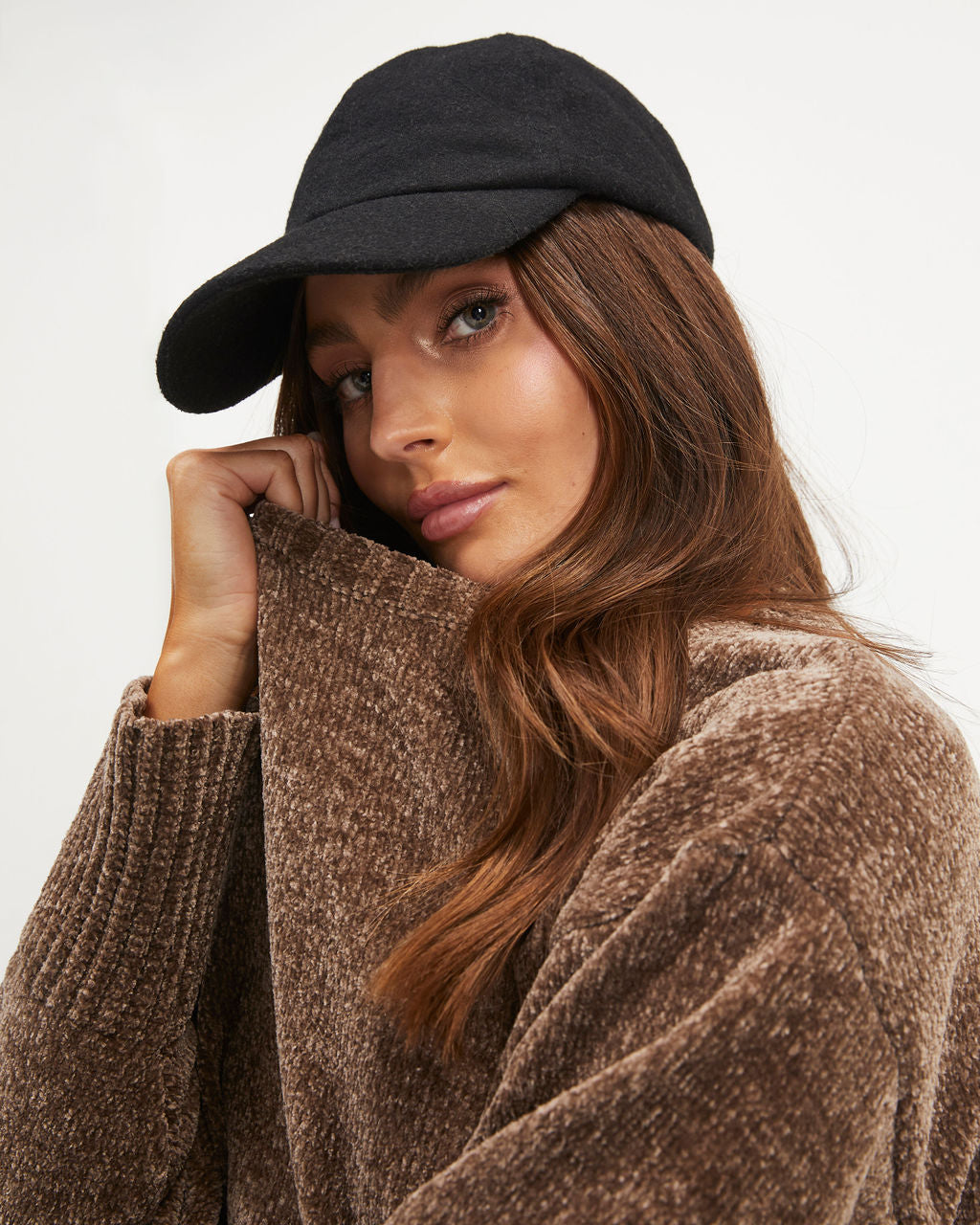 Rainy Day Glam Chenille Pullover Sweater - Mocha Oshnow