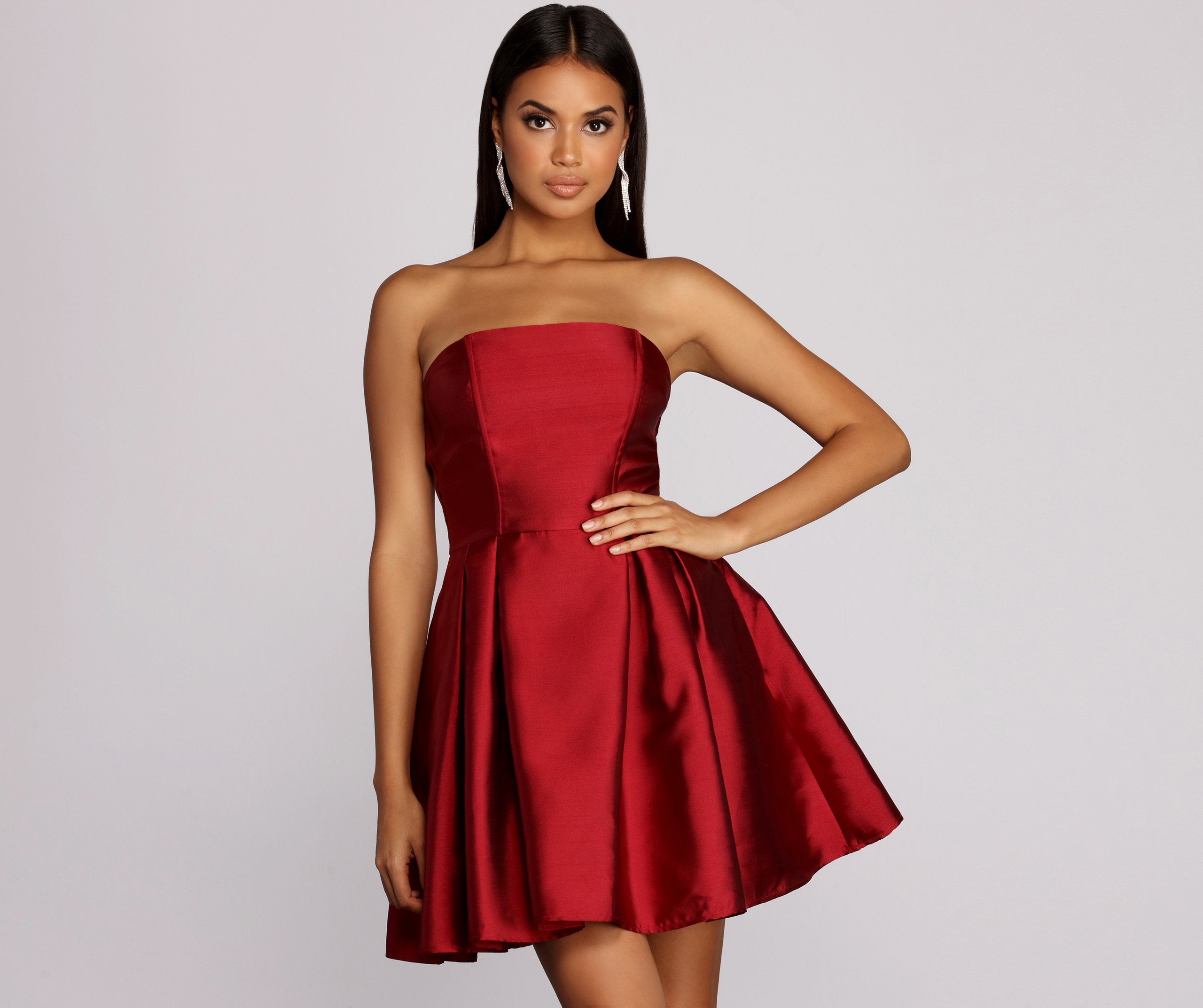 Rebecca Party Pleated Dress Oshnow