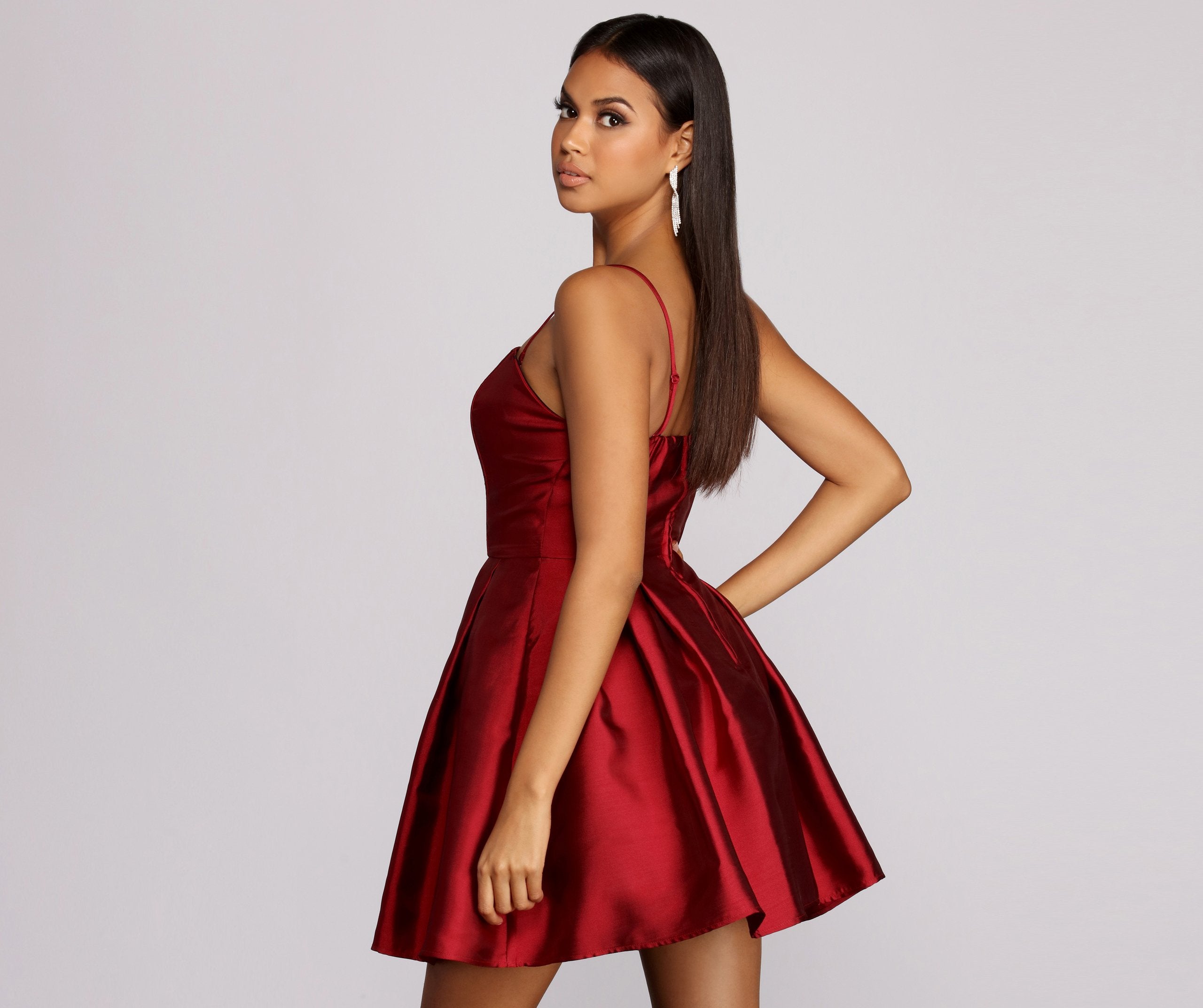 Rebecca Party Pleated Dress Oshnow